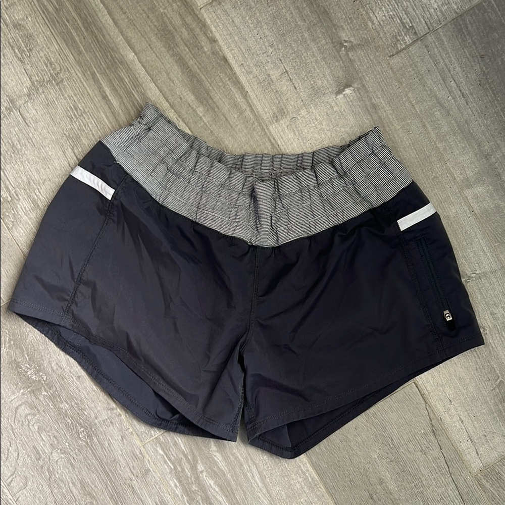 Lululemon Athletica Gray and Silver Athletic Shorts